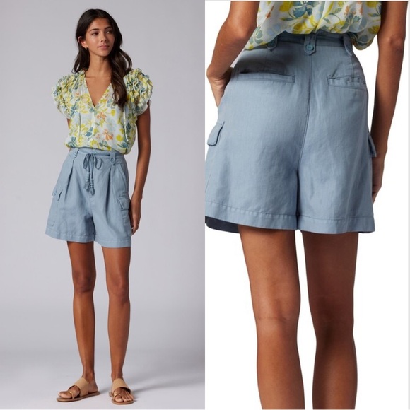NWT Joie Daphne Cargo Shorts linen cotton blend Size: 0 - Picture 1 of 5